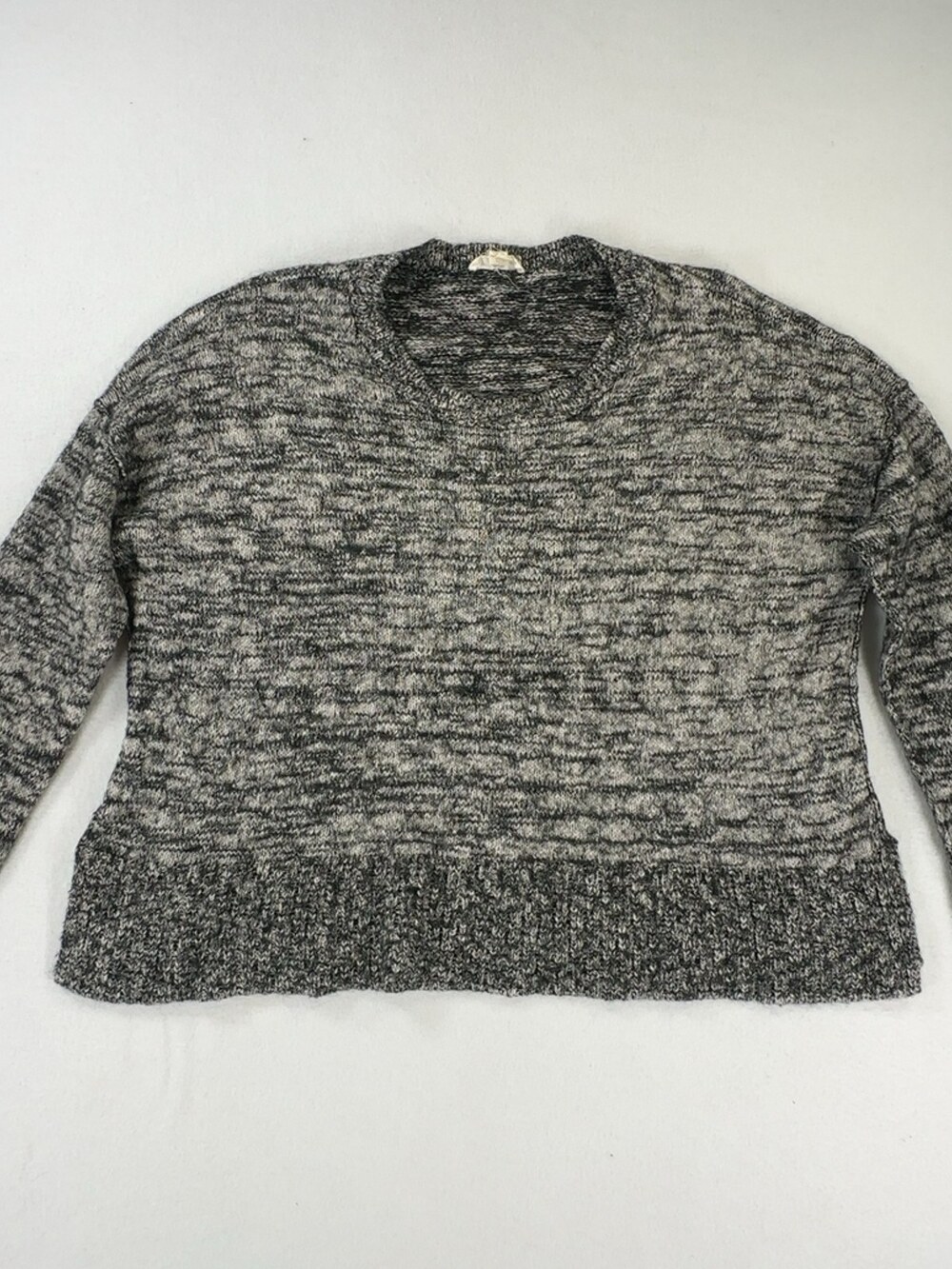 Eileen Fisher Pullover Sweater Organic Cotton Marled Gray Women's Size Medium